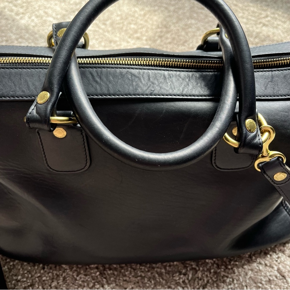 EUC Ghurka Rover No. 66 Doctor Satchel Midnight Navy Blue Handbag w/ Strap - Picture 2 of 16